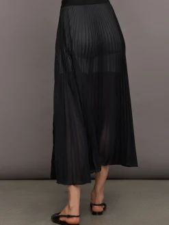 Mesh Pleated Skirt
