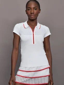 Mesh Zip Performance Polo
