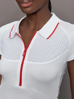 Mesh Zip Performance Polo