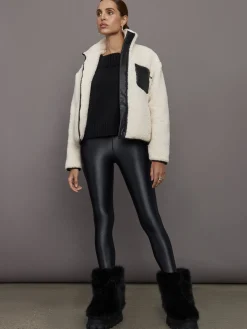 Mixed Media Sherpa Jacket