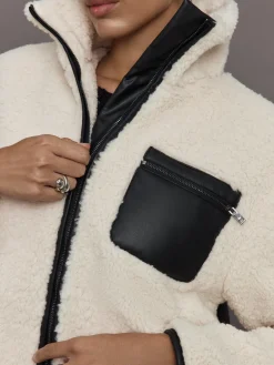 Mixed Media Sherpa Jacket