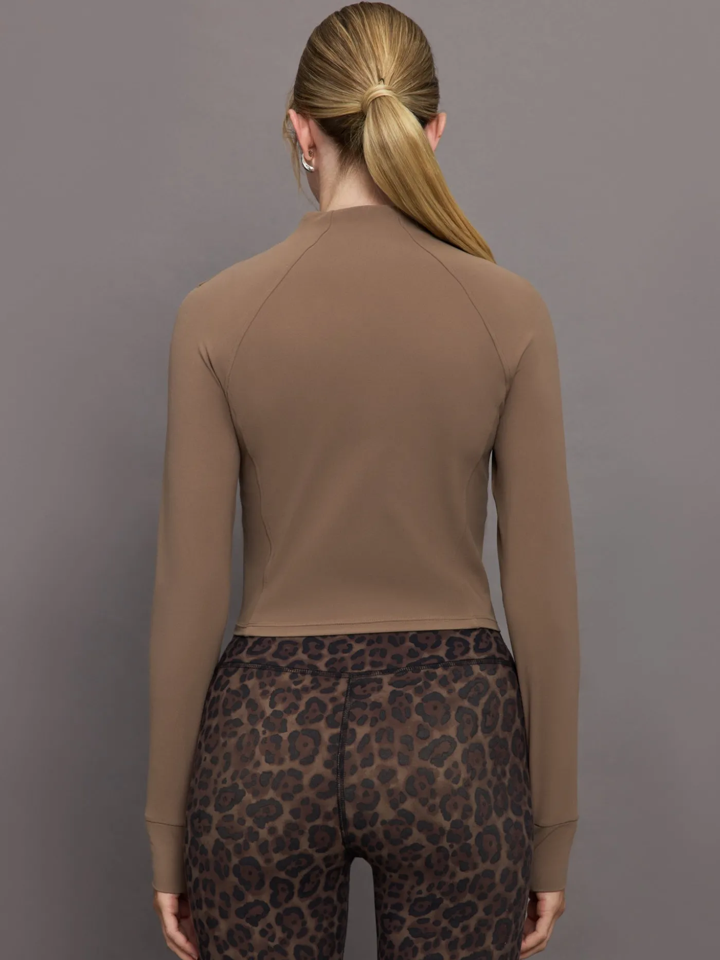 Mock Neck Corset Zip Top in Melt