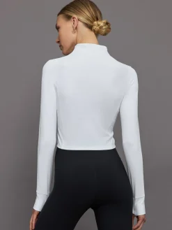 Mock Neck Corset Zip Top in Melt