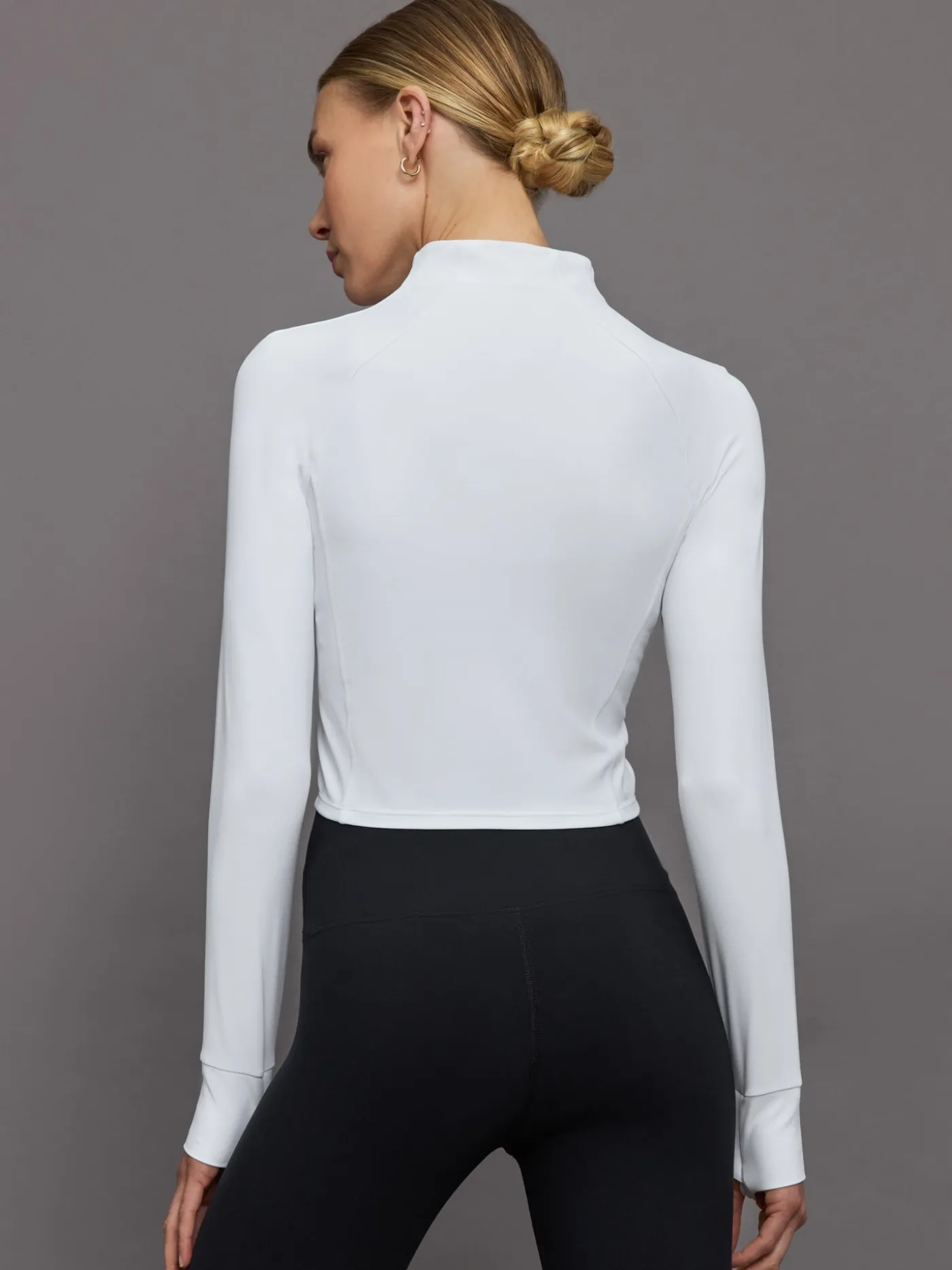 Mock Neck Corset Zip Top in Melt