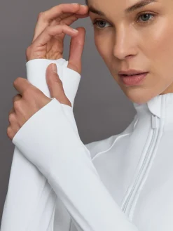 Mock Neck Corset Zip Top in Melt