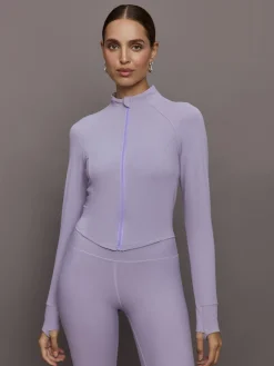 Mock Neck Corset Zip Top in Melt