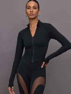 Mock Neck Corset Zip Top in Melt