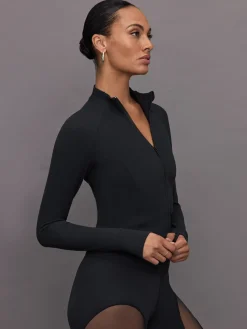 Mock Neck Corset Zip Top in Melt