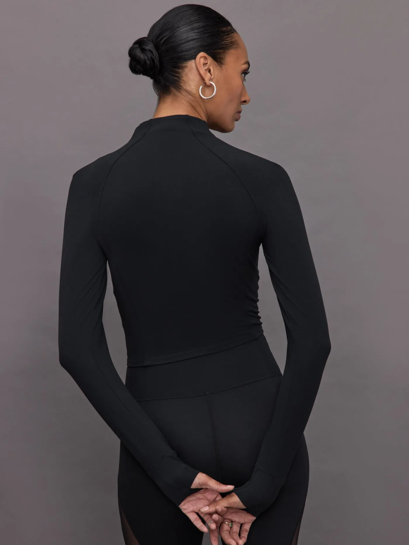 Mock Neck Corset Zip Top in Melt