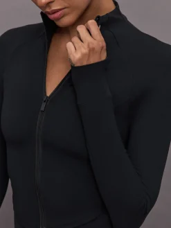 Mock Neck Corset Zip Top in Melt