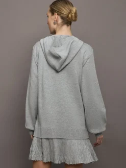 Nomia Pleated Hem Hoodie Dress