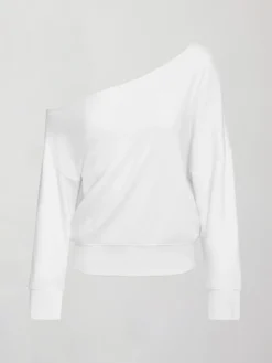 Off Shoulder Sweatshirt in French Terry