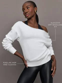 Off Shoulder Sweatshirt in French Terry