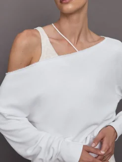 Off Shoulder Sweatshirt in French Terry