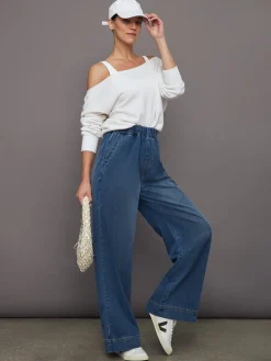 Off Shoulder Sweatshirt in French Terry