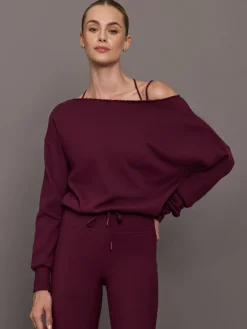 Off Shoulder Sweatshirt in French Terry