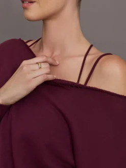 Off Shoulder Sweatshirt in French Terry