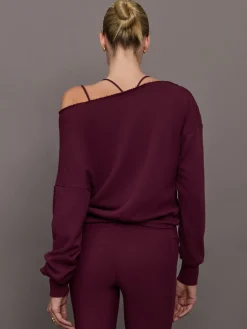 Off Shoulder Sweatshirt in French Terry