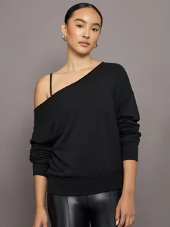 Off Shoulder Sweatshirt in French Terry