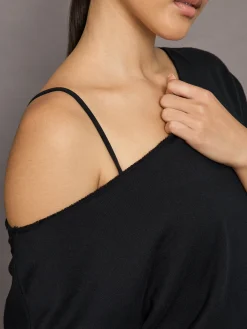 Off Shoulder Sweatshirt in French Terry