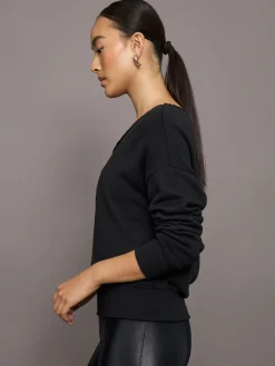 Off Shoulder Sweatshirt in French Terry