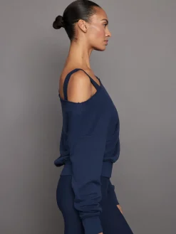 Off Shoulder Sweatshirt in French Terry