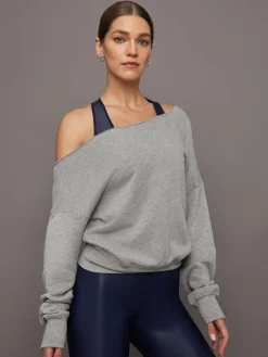 Off Shoulder Sweatshirt in French Terry