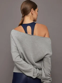 Off Shoulder Sweatshirt in French Terry