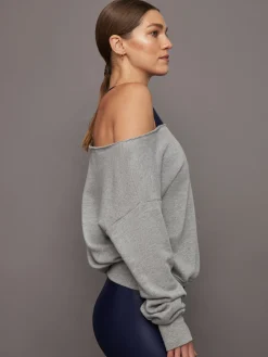 Off Shoulder Sweatshirt in French Terry