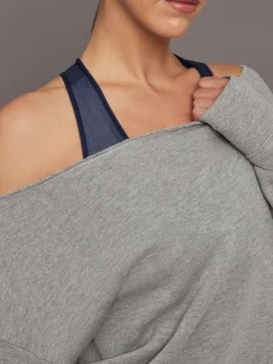 Off Shoulder Sweatshirt in French Terry