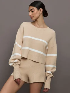 Olly Cropped Striped Sweater