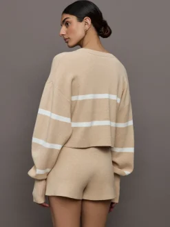 Olly Cropped Striped Sweater