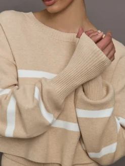 Olly Cropped Striped Sweater
