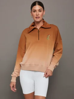 Ombre French Terry Half Zip / Cactus