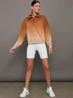 Ombre French Terry Half Zip / Cactus