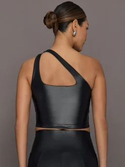 One Shoulder Bra Top in Takara Shine