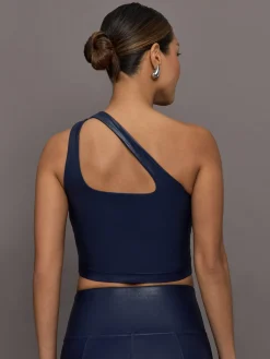 One Shoulder Bra Top in Takara Shine