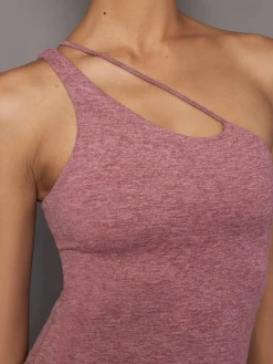 One Shoulder Convertible Tank in Heather Melt