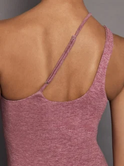 One Shoulder Convertible Tank in Heather Melt