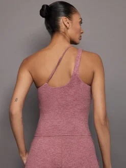 One Shoulder Convertible Tank in Heather Melt