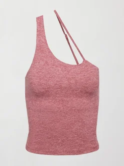 One Shoulder Convertible Tank in Heather Melt