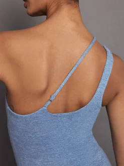 One Shoulder Convertible Tank in Heather Melt