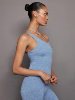 One Shoulder Convertible Tank in Heather Melt