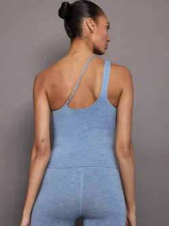 One Shoulder Convertible Tank in Heather Melt