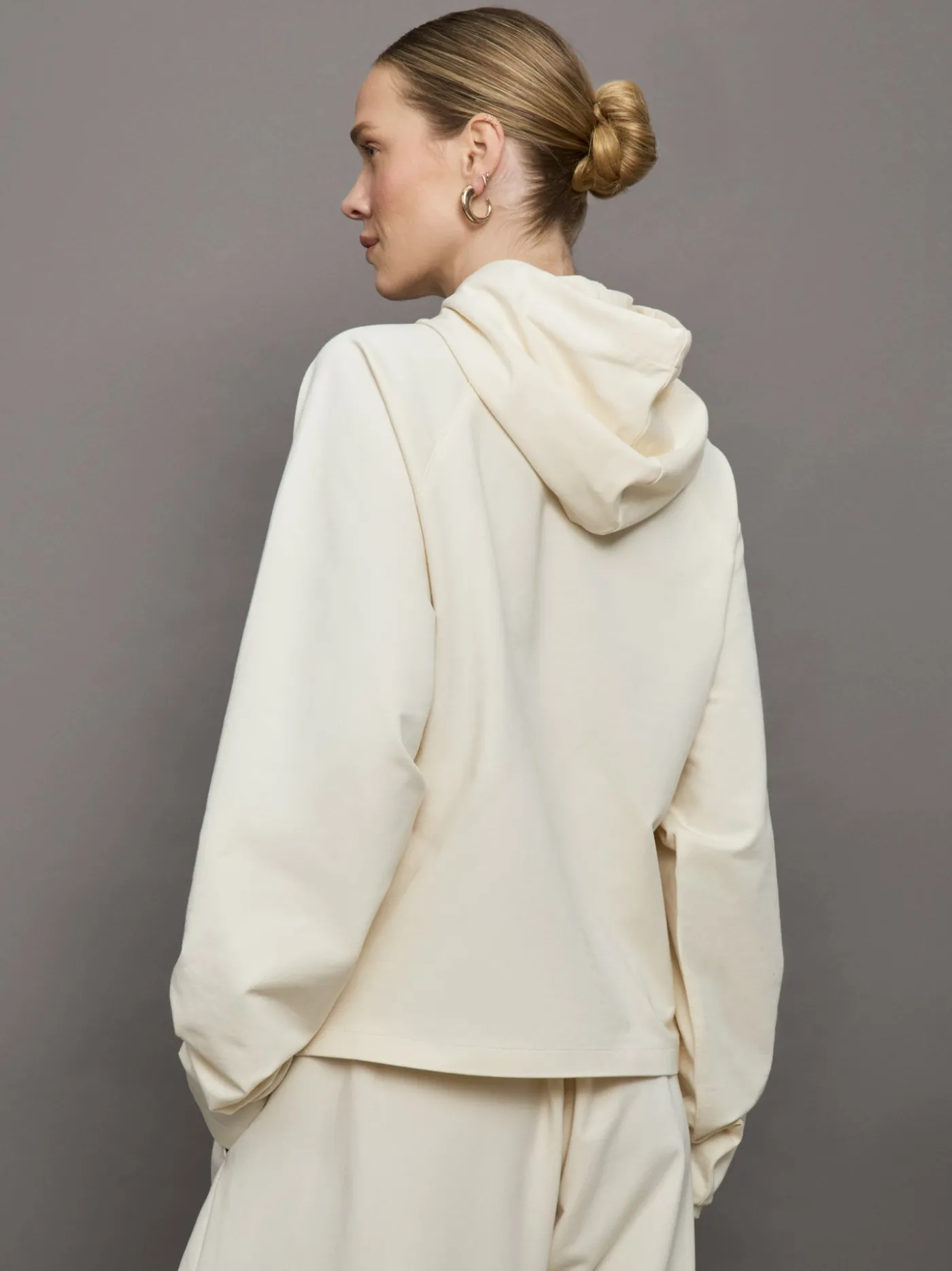 Oversized Raglan Sleeve Hooded Top