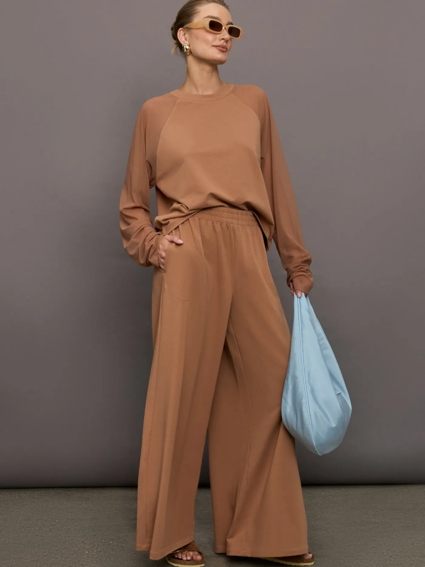 Oversized Raglan Sleeve Top W/ Mesh