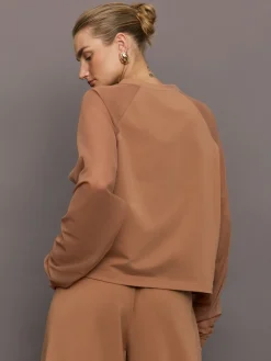 Oversized Raglan Sleeve Top W/ Mesh