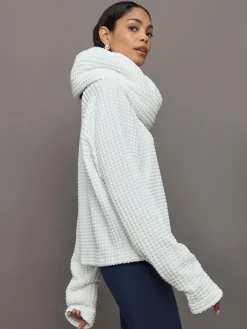 Oversized Raglan Sleeve Top W/ Tube Scarf
