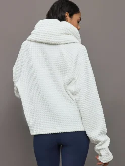 Oversized Raglan Sleeve Top W/ Tube Scarf