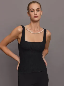 Pearl Necklace Sweater Tank